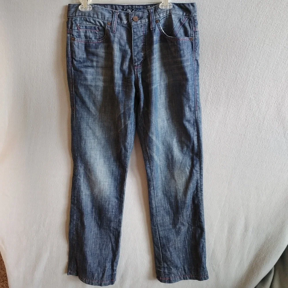 Antik Denim Men's Size 33 (Fits 34x32) Jeans Blue Medium‎ Wash Button Fly